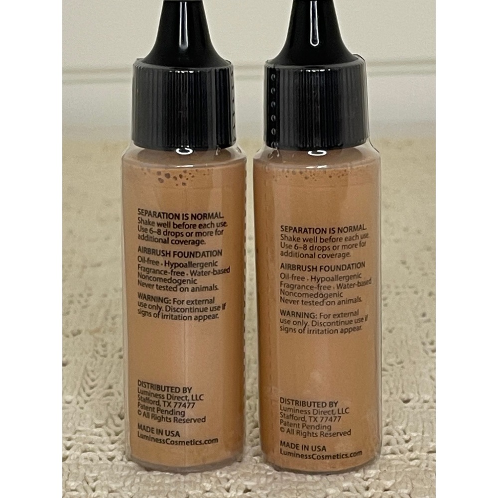 Luminess Silk 4-In-1 Airbrush Foundation Shade 040 Tan 0.5oz Set of 2 New Sealed - Picture 2 of 3